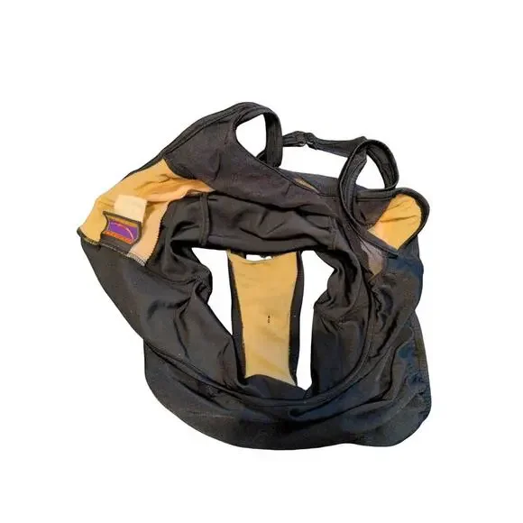 VINTAGE Jantzen Black Mesh High Neck One-Piece Swimsuit H - Picture 9 of 11